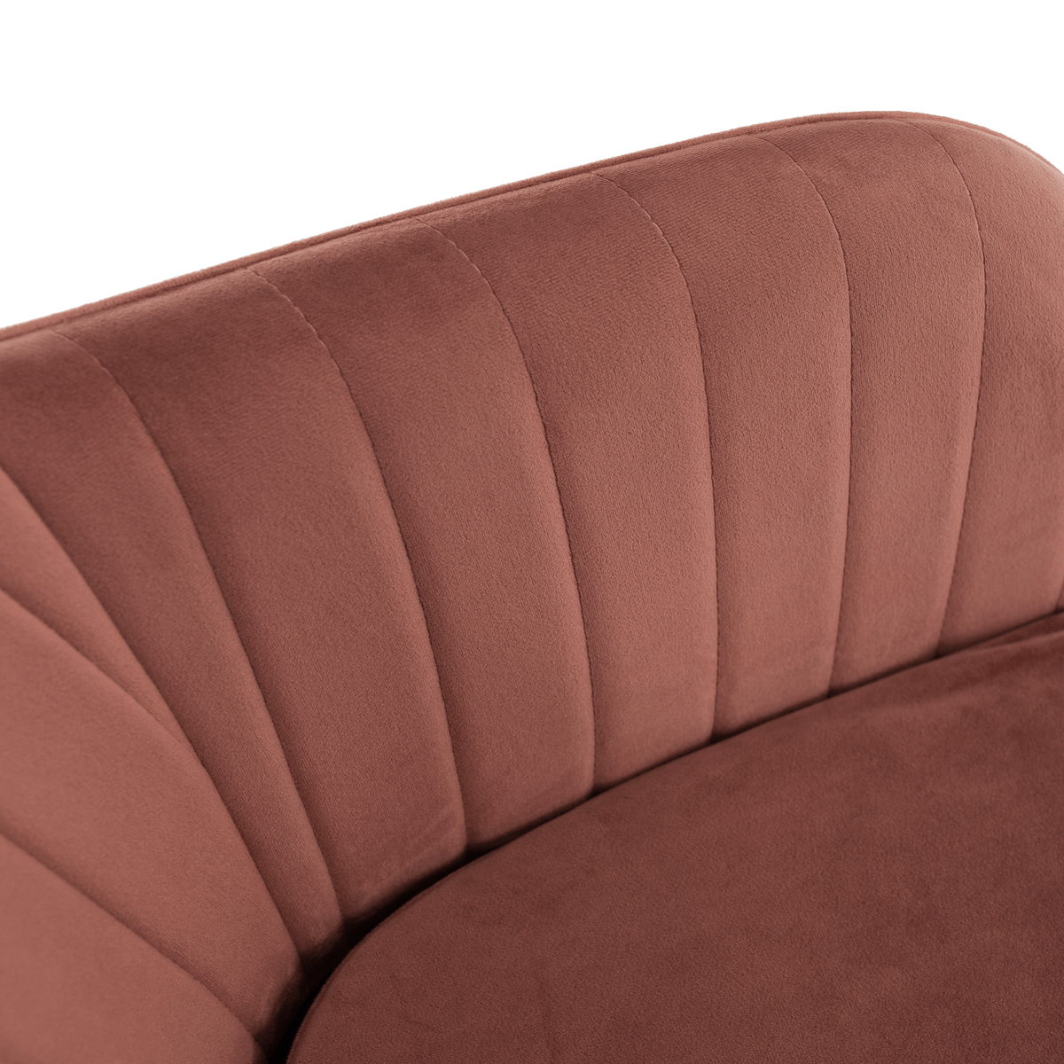 Fotoliu de design BASSANO, catifea Velvet roz maroniu, catifea/metal, 56x55x82 cm Kondela