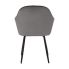 Fotoliu de design BASSANO, țesătură catifea gri, catifea/metal, 56x55x82 cm Kondela