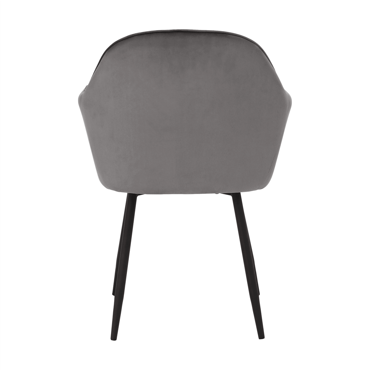 Fotoliu de design BASSANO, țesătură catifea gri, catifea/metal, 56x55x82 cm Kondela