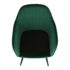 Fotoliu de design BASSANO, catifea Velvet smarald, catifea/metal, 56x55x82 cm Kondela