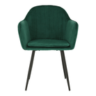Fotoliu de design BASSANO, catifea Velvet smarald, catifea/metal, 56x55x82 cm Kondela