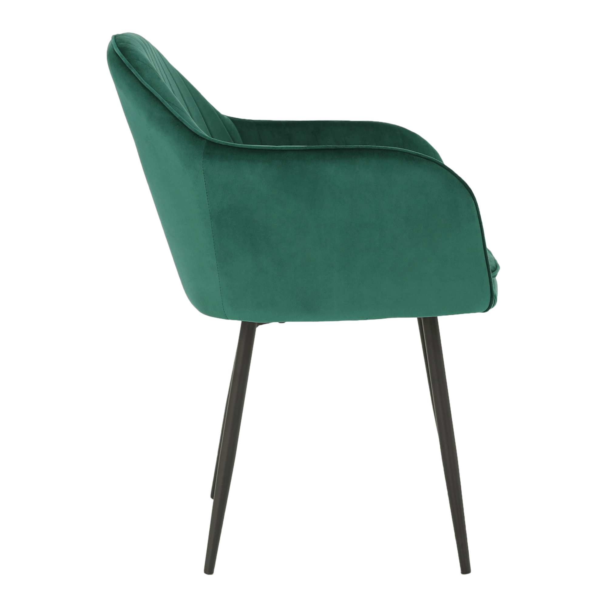 Fotoliu de design BASSANO, catifea Velvet smarald, catifea/metal, 56x55x82 cm Kondela