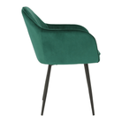 Fotoliu de design BASSANO, catifea Velvet smarald, catifea/metal, 56x55x82 cm Kondela