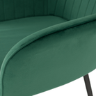Fotoliu de design BASSANO, catifea Velvet smarald, catifea/metal, 56x55x82 cm Kondela