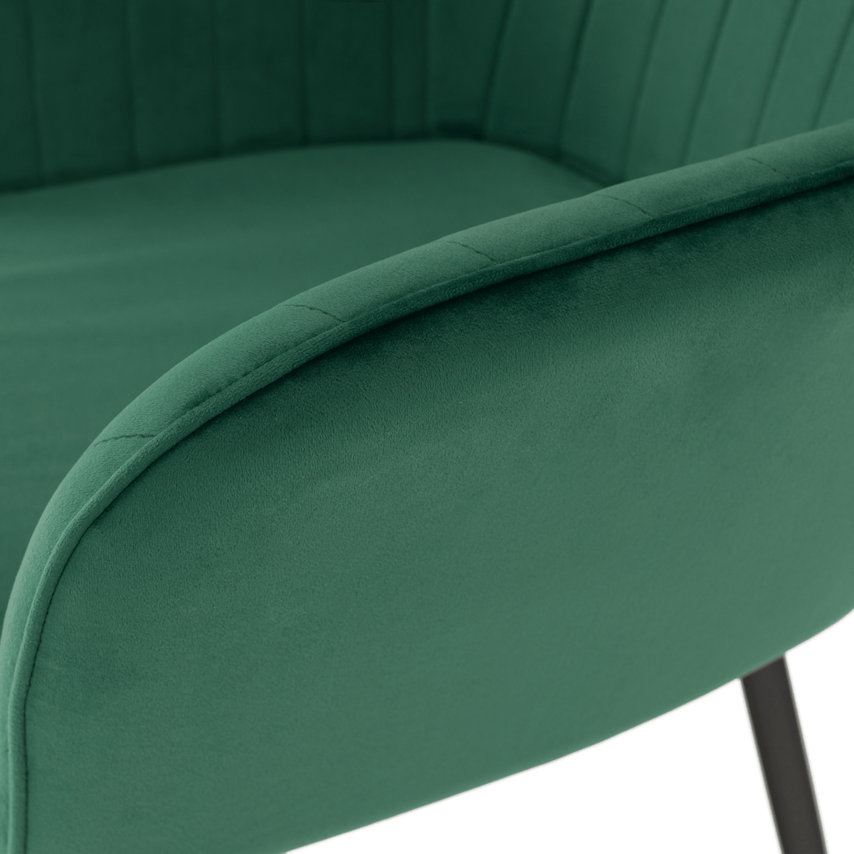 Fotoliu de design BASSANO, catifea Velvet smarald, catifea/metal, 56x55x82 cm Kondela