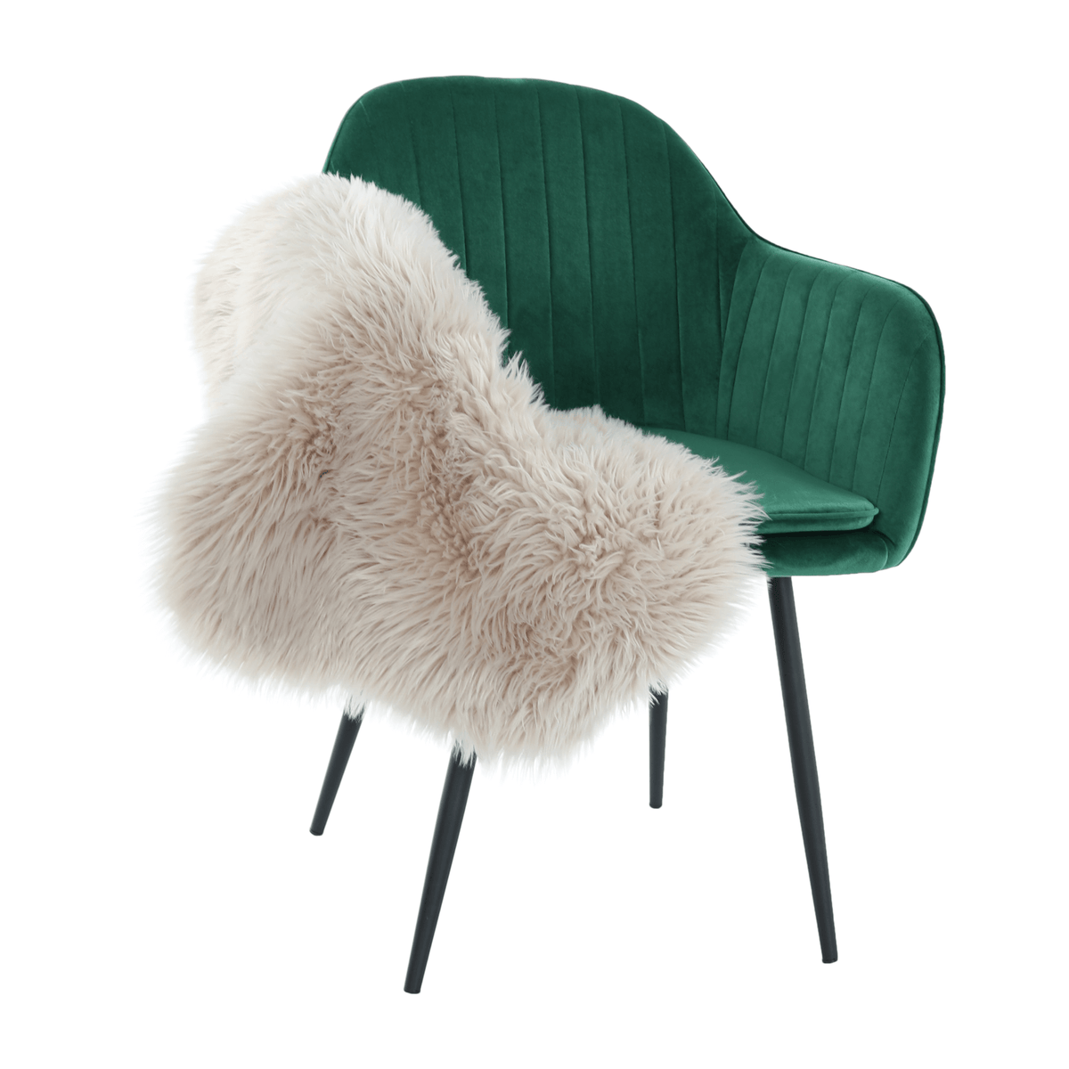 Fotoliu de design BASSANO, catifea Velvet smarald, catifea/metal, 56x55x82 cm Kondela