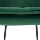 Fotoliu de design BASSANO, catifea Velvet smarald, catifea/metal, 56x55x82 cm Kondela