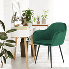 Fotoliu de design BASSANO, catifea Velvet smarald, catifea/metal, 56x55x82 cm Kondela