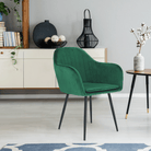 Fotoliu de design BASSANO, catifea Velvet smarald, catifea/metal, 56x55x82 cm Kondela