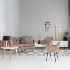 Fotoliu de design BASSANO, catifea Velvet gri maroniu Taupe, catifea/metal, 56x55x82 cm Kondela