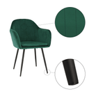 Fotoliu de design BASSANO, catifea Velvet smarald, catifea/metal, 56x55x82 cm Kondela