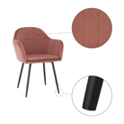 Fotoliu de design BASSANO, catifea Velvet roz maroniu, catifea/metal, 56x55x82 cm Kondela