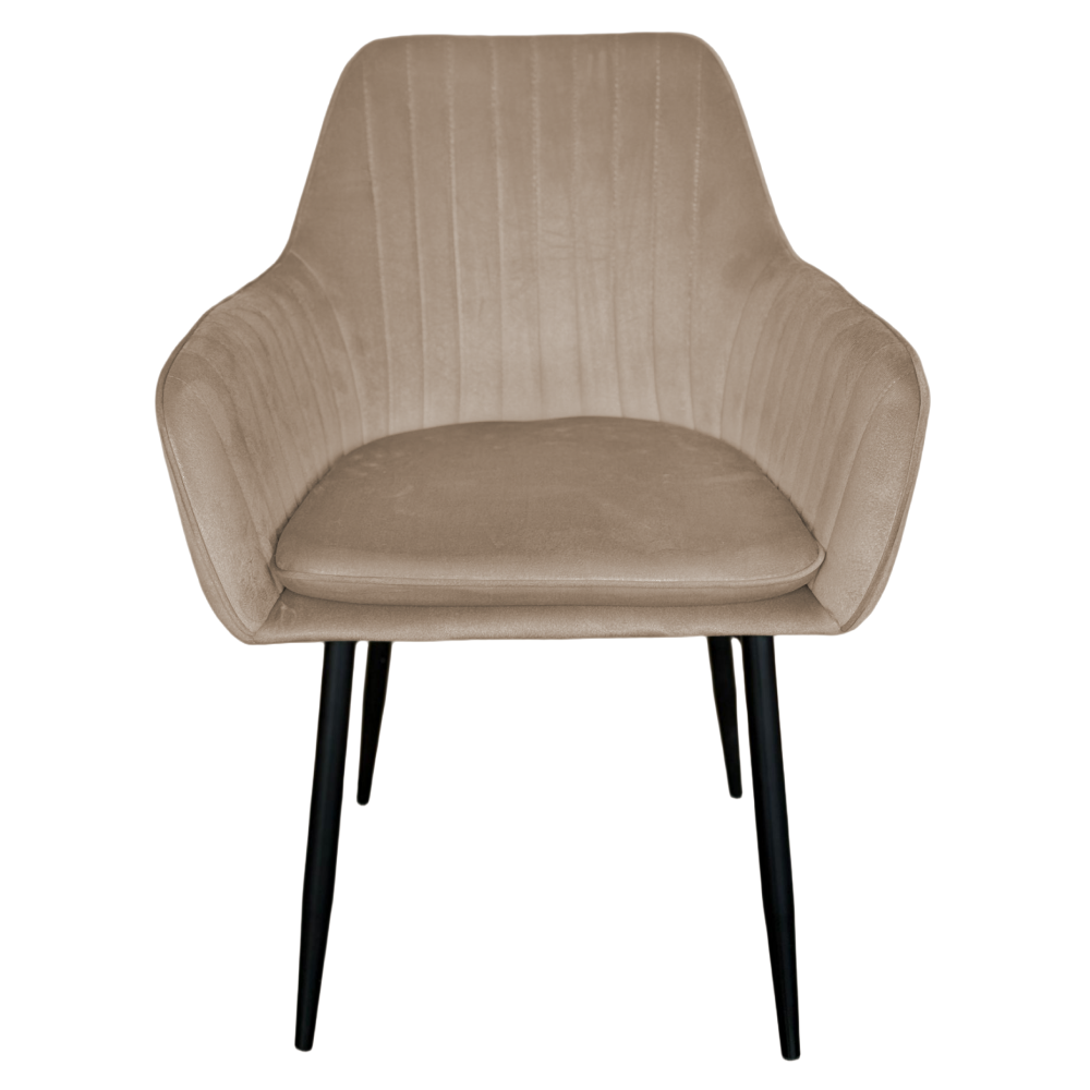 Fotoliu de design BASSANO, catifea Velvet gri maroniu Taupe, 58x58x86 cm Kondela
