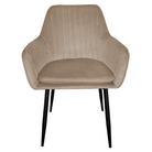 Fotoliu de design BASSANO, catifea Velvet gri maroniu Taupe, 58x58x86 cm Kondela