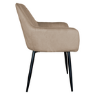 Fotoliu de design BASSANO, catifea Velvet gri maroniu Taupe, 58x58x86 cm Kondela