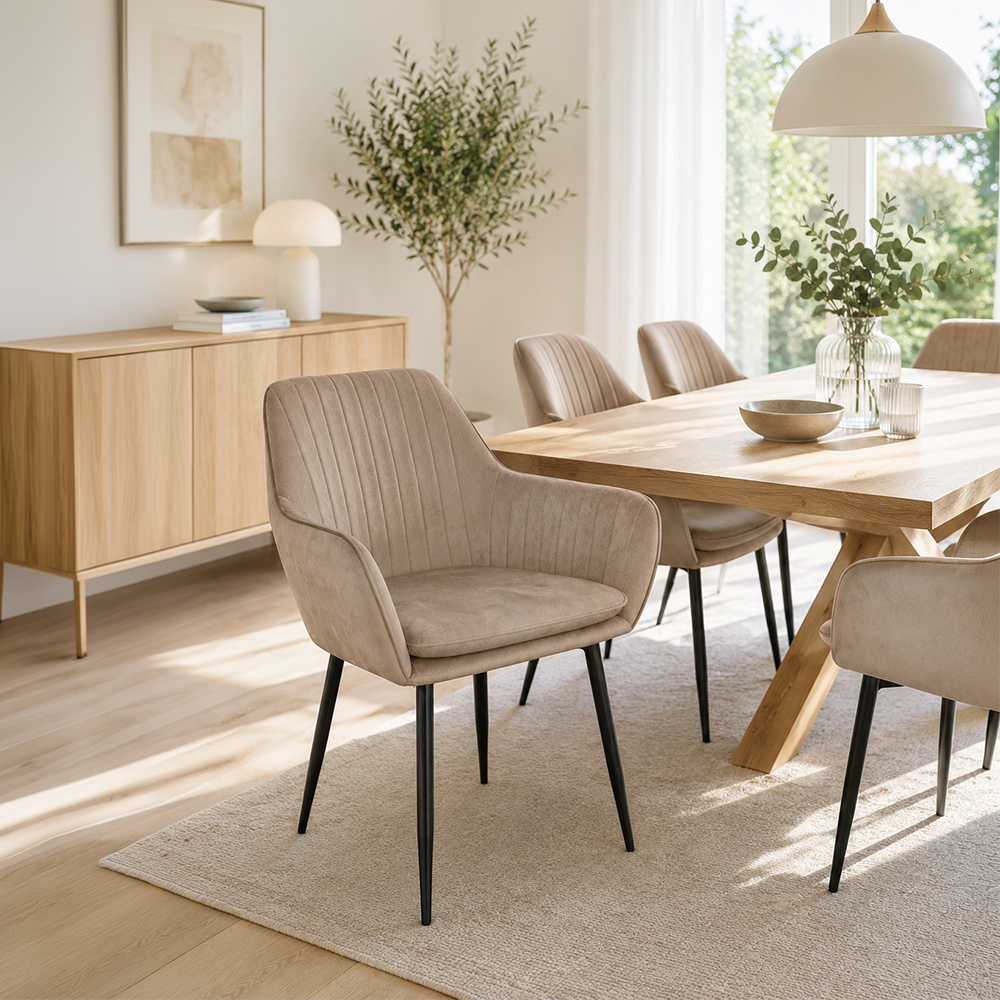 Fotoliu de design BASSANO, catifea Velvet gri maroniu Taupe, 58x58x86 cm Kondela
