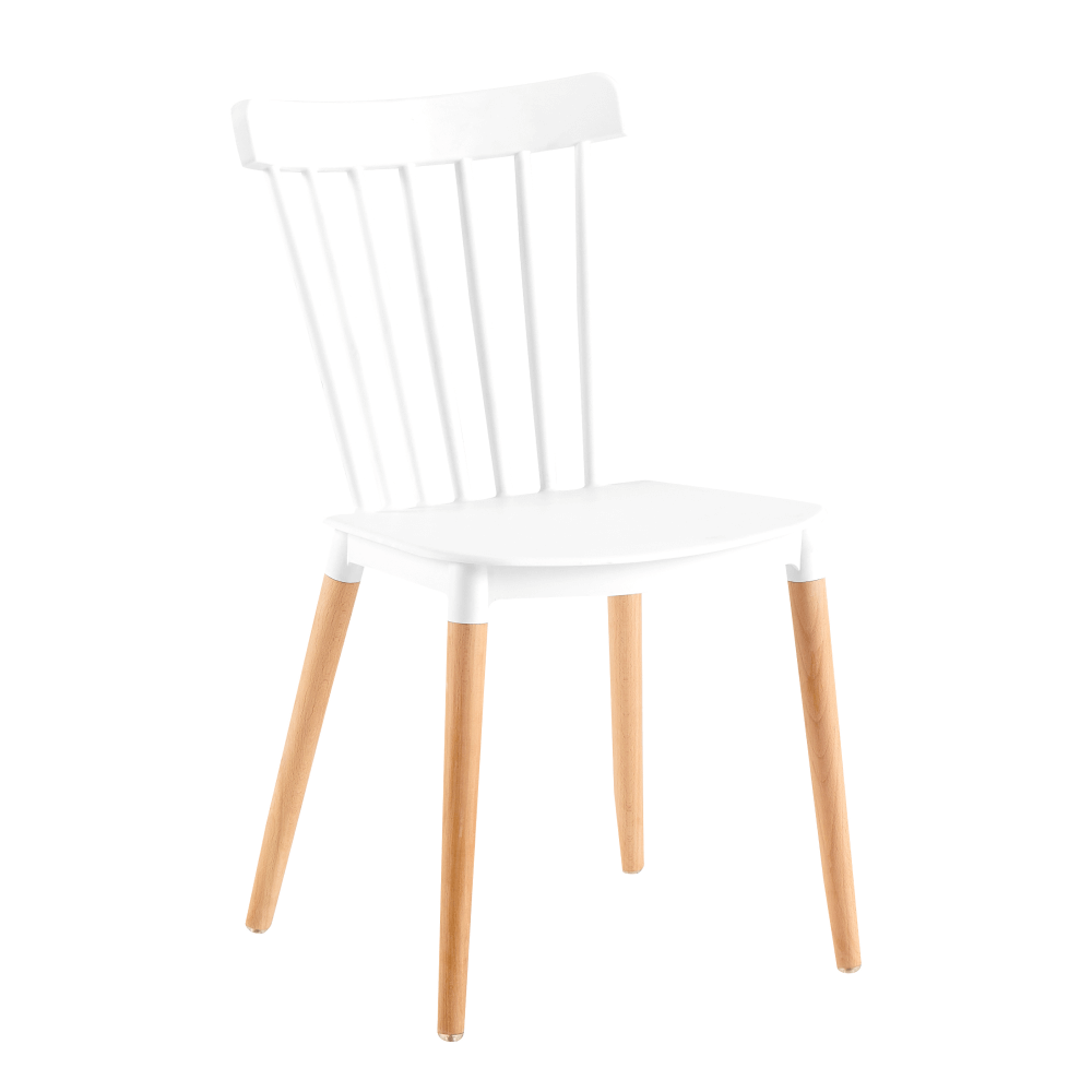 Scaun dining ROSAS, alb / fag, 54x44x83 cm Kondela