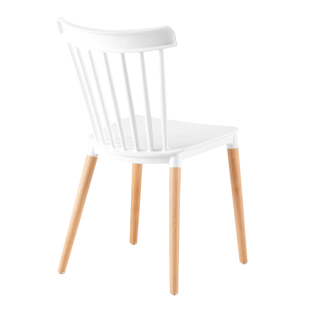 Scaun dining ROSAS, alb / fag, 54x44x83 cm Kondela