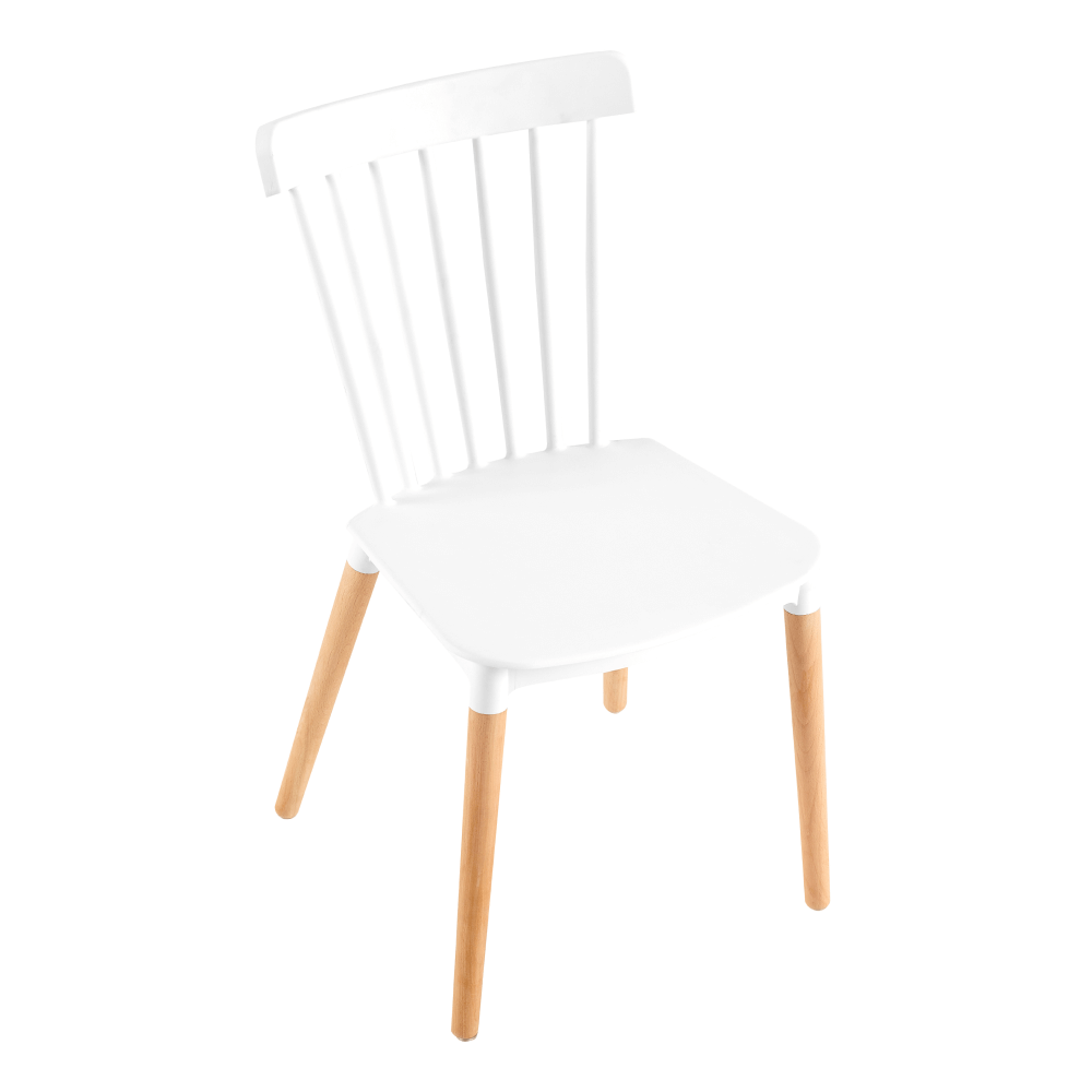 Scaun dining ROSAS, alb / fag, 54x44x83 cm Kondela