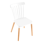 Scaun dining ROSAS, alb / fag, 54x44x83 cm Kondela