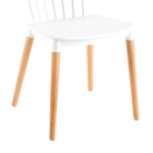 Scaun dining ROSAS, alb / fag, 54x44x83 cm Kondela