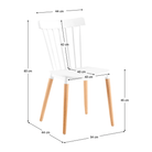 Scaun dining ROSAS, alb / fag, 54x44x83 cm Kondela