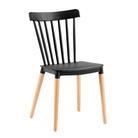 Scaun dining ROSAS, negru / fag, 54x44x83 cm Kondela