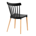 Scaun dining ROSAS, negru / fag, 54x44x83 cm Kondela