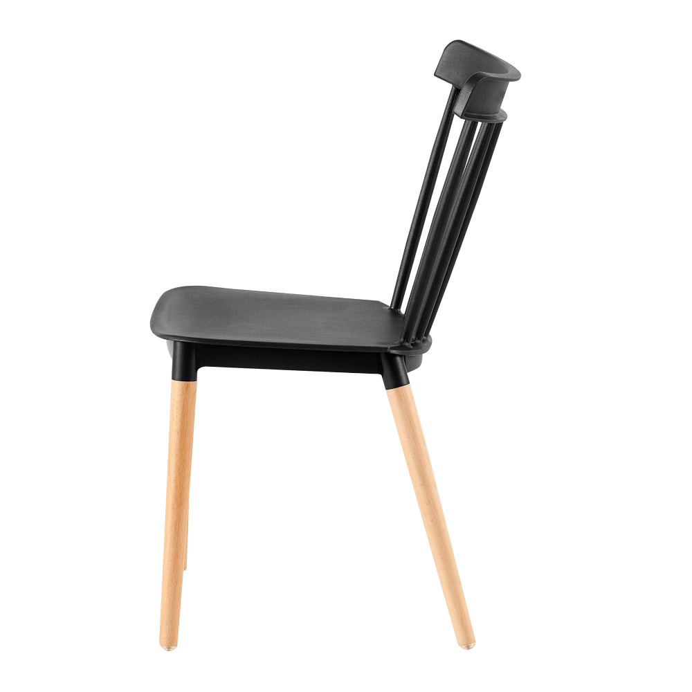 Scaun dining ROSAS, negru / fag, 54x44x83 cm Kondela