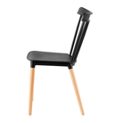 Scaun dining ROSAS, negru / fag, 54x44x83 cm Kondela