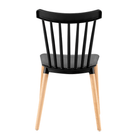 Scaun dining ROSAS, negru / fag, 54x44x83 cm Kondela
