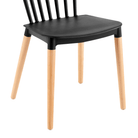 Scaun dining ROSAS, negru / fag, 54x44x83 cm Kondela