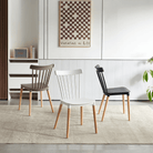 Scaun dining ROSAS, negru / fag, 54x44x83 cm Kondela