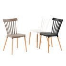 Scaun dining ROSAS, negru / fag, 54x44x83 cm Kondela